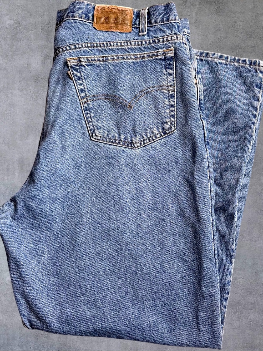 Levis 545 Mens Jeans 40x30 2001 Vintage Loose Fit Baggy Light Wash Denim 43x31